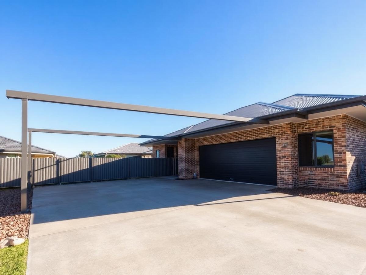 Large custom carport attached to a suburban Adelaide home